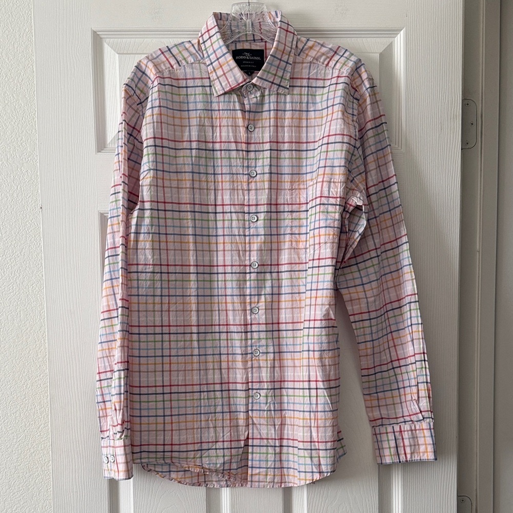 Rodd & Gunn Pink Wiltshire Long Sleeve Button Down Shirt Size Large